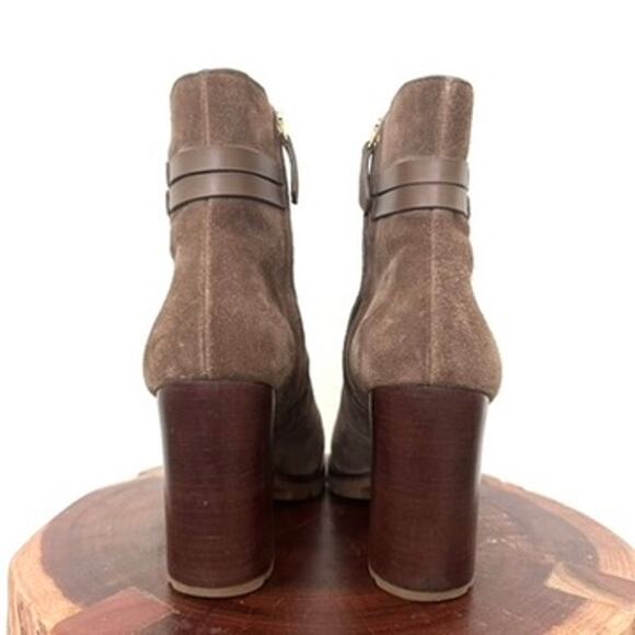 Tory Burch Leigh Suede Lug Sole Boots in River Rock, Size 8.5 NWOT - Picture 10 of 11